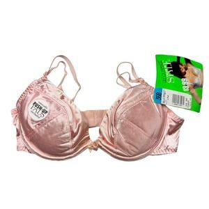 Vintage 1990s Lily of France Womens Sz 36B Padded Push Up Bra SATIN Second Skin